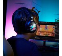 Subsonic - Auriculares Inalámbricos para Juegos Brawl Stars con LED y Micrófono Extraíble. Auriculares Bluetooth para Juegos - Compatibles con Todas Las Consolas, PC, Tabletas y Smartphones - Negro