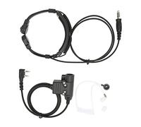 Auriculares Tácticos con Micrófono de Garganta, Auriculares WalkieTalkie de Radio Ajustables con Reducción de Ruido con U94 PTT para TK-3107, para UV-5R BF-888S/WLN KD-C1 Y Otros Walki