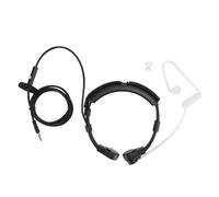Auriculares tácticos con tubo acústico encubierto y micrófono de garganta. Auriculares manos libres con reducción de ruido de fondo.