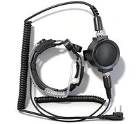 Auriculares tácticos militares Kenwood TK-2400V4P TK-3402I16P de Kenwood, resistentes al agua, con micrófono telescópico de garganta grande PTT para Walkie Talkie CB Ham Radio Baofeng UV-89 BF-388A Kenwood TK-2400V4P