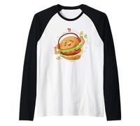 Auriculares Team Hamburger Burger & Cheese French Fries Wear Camiseta Manga Raglan