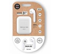 Auriculares bluetooth tech one tech siux.2 tec1402/ con estuche de carga/ autonomía 6h/ blancos