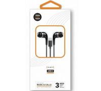 Auriculares Tech One Tech TEC1305 con cable USB-C, microfono, reduccion de ruido, negros