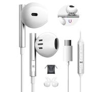 Auriculares Tipo C para Samsung Galaxy S24 S23 S25 Ultra iPhone 15 16 Pro MAX Auriculares USB C con Micrófono Control Volumen Cascos con Cable Tipo C para Samsung S22 A54 A53 5G Pixel 8 7 Xiaomi 14