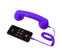 Auriculares tipo receptor de teléfono clásico USB C con micrófono con cancelación de ruido para el trabajo y el hogar, teléfono tradicional