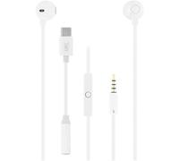 Auriculares T'nB ESSWEETC con cable y adaptador USB-C, blancos