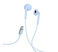 Auriculares TnB ESTYPEC2BL con cable USB-C, micrófono y control de volumen azules