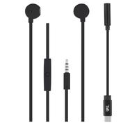 Auriculares TnB Sweet con cable USB-C para llamadas y música negros