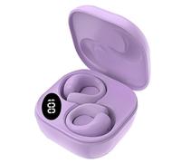 Auriculares Tooth Hablar Auriculares con Clip para la Oreja C9 Border Nuevo Modelo Privado Silicona Suave Pantalla Digital LED Vuelo Continuo ultralargo Alto Nivel de Auriculares (Purple, One Size)