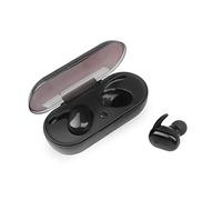 Auriculares Tooth Mate 9 Auriculares Auriculares Micrófono Incorporado para Deportes con Estuche de Carga Auriculares Compatible with Motocicleta Tooth Radio (Black, One Size)