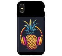 Auriculares tópicos con piña para un Verano Divertido Carcasa para iPhone X/XS