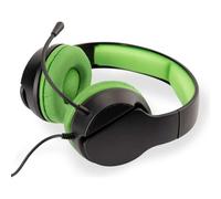 Auriculares Trade Invaders SPX-300 con cable USB para gaming Xbox, micrófono y control volumen verde y negro