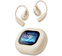 Auriculares Traducción Simultánea IA, Auriculare Traductor en Tiempo Bluetooth 144 Idiomas Pantalla Táctil a Color LCD, 3 en 1 Audifonos Inalámbricos Reducción Ruido, Global Viaje Negocios (Beige)