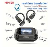 [Auriculares Traductor 135] MINISO M98 Auriculares Inalámbricos con IA para Viaje, Chat, ASMR, con Micrófono y Control Táctil