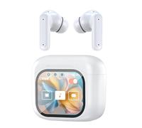 Auriculares traductores: auriculares inalámbricos de traducción de idiomas con IA, comunicación en tiempo real de 140 idiomas, reducción de ruido con pantalla LED inteligente | para viajes Reuniones d
