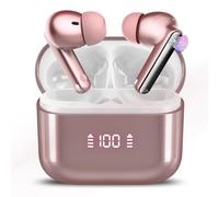 Auriculares Traductores de Idiomas, 48H Auriculares Traductor en Tiempo Real con 164 Idiomas, 6 Modos de Traducción, Cascos Inalambricos Bluetooth 5.4 con ENC y App, Negocios/Reunirse/Viajes/Oro Rosa