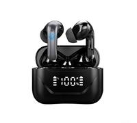 Auriculares traductores portátiles en tiempo real con soporte de 144 idiomas, batería de larga duración para llamadas y reproducción de música (negro)