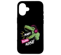 Auriculares Trex Bass Music Rock Techno Dinosaur Band Carcasa para iPhone 16