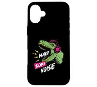 Auriculares Trex Bass Music Rock Techno Dinosaur Band Carcasa para iPhone 16 Plus