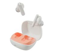 Skullcandy Smokin” Buds Auriculares In-Ear Inalámbricos, 20 h de Autonomía, 50% de Plásticos Renovables, Micrófono, Compatibles con iPhone Android y Dispositivos Bluetooth. Bone/Orange Glow