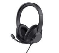 Trust Ayda MAX Auriculares con Cable 3.5mm Over Ear con Micrófono, 85% Plástico Reciclado, Cable 1,8 m, Cascos con Cable Circumaurales Oficina PC Ordenador Portátil Laptop Teams Zoom, Negro