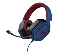 Auriculares Trust Carus Superman con cable multiplataforma micrófono extraíble azul/rojo