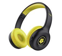 Trust Nouna Auriculares Inalambricos Bluetooth para Niños 4-10 Años, Límite de Volumen (85dB), Cascos Plegables con Micrófono y Adhesivos, Batería de 15h, Headset para Switch, Tablet, Negro