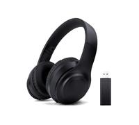 Auriculares TV Bluetooth plegables con cancelación activa de ruido, micrófono, audio Hi-Fi y graves profundos - Over-Ear inalámbricos para adultos y personas mayores