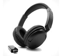 Auriculares TV Inalámbricos Bluetooth 5.3 con Transmisor USB, Soporte USB/RCA/AUX Audio Salida, Diadema Ajustable Audífonos Over-Ear Ultraligeros para TV, Regalo para Adultos & Personas Mayores, Negro
