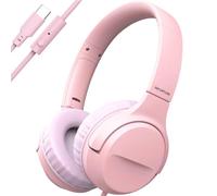 Auriculares USB C/3.5 mm para niños y niñas, límite de Volumen de 94 dB, auriculare intraurales, auriculare con Cable para Adolescentes, Escuela, Viajes