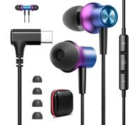 Auriculares USB C 90° Grados para iPhone 17e Air 16 iPad Mini Pixel 10a 9a | Estéreo In Ear Tipo C Audifonos con Cable Micrófono Magnéticos para Galaxy A57 A56 A37 para Samsung S26 5G Redmi Note 15 Pro+