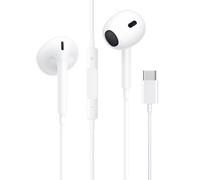 Auriculares USB C, Cascos intrauditivos Tipo C con micrófono,Control de Volumen y Sonido Puro,Compatible con iPhone 16/16 Pro Max/15/15 Plus/15 Pro MAX/Samsung S20 (USB C)