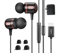 Auriculares USB C con Cable, In-Ear Tipo C con Micrófono y Control de Volumen, Compatibles con iPhone 15/16 Pro MAX, Samsung Galaxy S25/S24/A55, Sony, Xiaomi, Google Pixel 9/9 Pro, Huawei, iPad