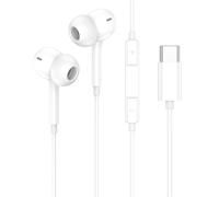 Auriculares USB C con cable para iPhone 17/16/15 Pro Max Plus, auriculares tipo C con micrófono y cancelación remota de ruido para iPad, Galaxy S25/S24/S23/S22/S21/S20/Ultra Note 10/20, Pixel 7/6/5/4