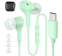 Auriculares USB C con cable para iPhone 17, 16 Pro Max 15, Samsung S26, S25, Ultra, S24, S23, auriculares con cable, USB tipo C con micrófono y control remoto para iPad 10, 11th Pixel 10a 9 9a, color