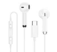 Auriculares USB C con cable para Samsung Galaxy S26 Ultra S25 S24 S23 FE S22 A16 A17 A35 A36 A54 A55 A56 5G Auriculares semi-intrauditivos con control de volumen Auriculares USB Tipo C para iPhone 17