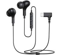 Auriculares USB C con Cable Tipo C para Samsung Galaxy S25 S24 S23 Ultra A55 A54 A17 A56 A36 A26 5G, In-Ear Auriculares Tipo C con Micrófono Control del Volumen para iPhone Air 16e 15plus 17, Negro
