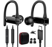 Auriculares USB C con Gancho con Cable para iPad Mini, Air School, niños, Adultos, Laptop, cancelación de Ruido, Auriculares intraurales Android Tipo C para iPhone 16 Pro MAX 15 Plus Samsung S24 S23