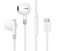 Auriculares USB C, intraaurales con micrófono Hi-Res y control de volumen | Compatible con iPhone 17/16/15/Samsung S20/Huawei P30/P40/Xiaomi/iPad Pro/Google/Pixel 5/4
