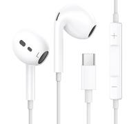 Auriculares USB C, iPhone 15 16 Auriculares con Cable Tipo C, In Ear USBC Cascos HiFi con Micrófono Control de Volumen Compatible con iPhone 16/15 Plus Pro MAX/iPad/Samsung S25 S24 S23 S22 Plus Ultra
