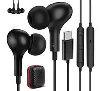 Auriculares USB C para Galaxy A57 A37 A56 A55 A27 A16 5G Samsung S26 S25 | Magnéticos Tipo C Audifonos con Cable Micrófono Control de Volumen,Auricular USB C para iPhone 17 16e Pixel 10a 9 Mi 17T iPad