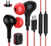Auriculares USB C para Galaxy A57 A37 A56 A55 A27 A16 5G Samsung S26 S25 | Magnéticos Tipo C Audifonos con Cable Micrófono Control de Volumen,Auricular USB C para iPhone 17 16e Pixel 10a 9 Mi 17T iPad