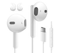 Auriculares USB C para iPhone 15 16 17 Pro Max Plus Samsung S24 S25 S23 Ultra S22 A55 A54 A35 A16 5G Auriculare Tipo C con Micrófono Control Volumen Auriculares con Cable Tipo C para Pixel 9 Xiaomi 15
