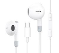 Auriculares USB C para iPhone 15 16 Plus Pro Max, tipo C, auriculares in-ear con cable, auriculares estéreo HiFi con micrófono y control de volumen para iPad Pro/Air/Mini, Samsung Galaxy S24 Plus
