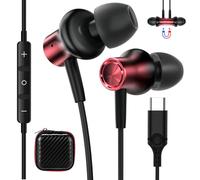 Auriculares USB C para iPhone 16 15 Pro 5G Xiaomi 14 13T 11 Pad 6 5,Magnéticos Estéreo Cancelación Ruido Audifonos USB Tipo C con Microfono para Samsung Galaxy A55 A35 A34 A54 A33 OnePlus 12 Pixel 9 8