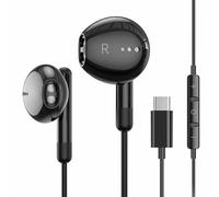 Auriculares USB C para iPhone 16 15 Pro Max Plus iPad Pro Auriculares USB Tipo C con Micrófono intrauditivos con Cable Tipo C para Samsung Galaxy S24 S23 S22 Ultra S21 FE S20 A34 A53 A54 A55 Pixel 9 8