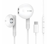Auriculares USB C para iPhone 16 15 Pro Max Plus iPad Pro Auriculares USB Tipo C con Micrófono intrauditivos con Cable Tipo C para Samsung Galaxy S24 S23 S22 Ultra S21 FE S20 A34 A53 A54 A55 Pixel 9 8