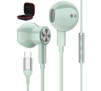 Auriculares USB C para iPhone 16 15 Pro Max Samsung Z Flip6 A54 A34 A33 A53 A55 A35, auriculares magnéticos con cable USB C conector auriculares con micrófono auriculares USB C para Poco X6 Pro Pixel