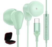 Auriculares USB C para iPhone 16 17 Pro Xiaomi 15 Poco X7,Auriculares USB Tipo C con Cable Microfono y Control Volumen Estéreo HiFi para Samsung S25 S24 Galaxy A56 A17 A55 A35 A54 OnePlus 13 iPad Pro