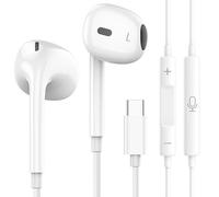 Auriculares USB C para iPhone 17/16/15, Cascos In-Ear con Micrófono y Control de Volumen, Sonido Estéreo HiFi con Reducción de Ruido, Compatibles con Galaxy S24/S23, Pixel 8/7, iPad, MacBook
